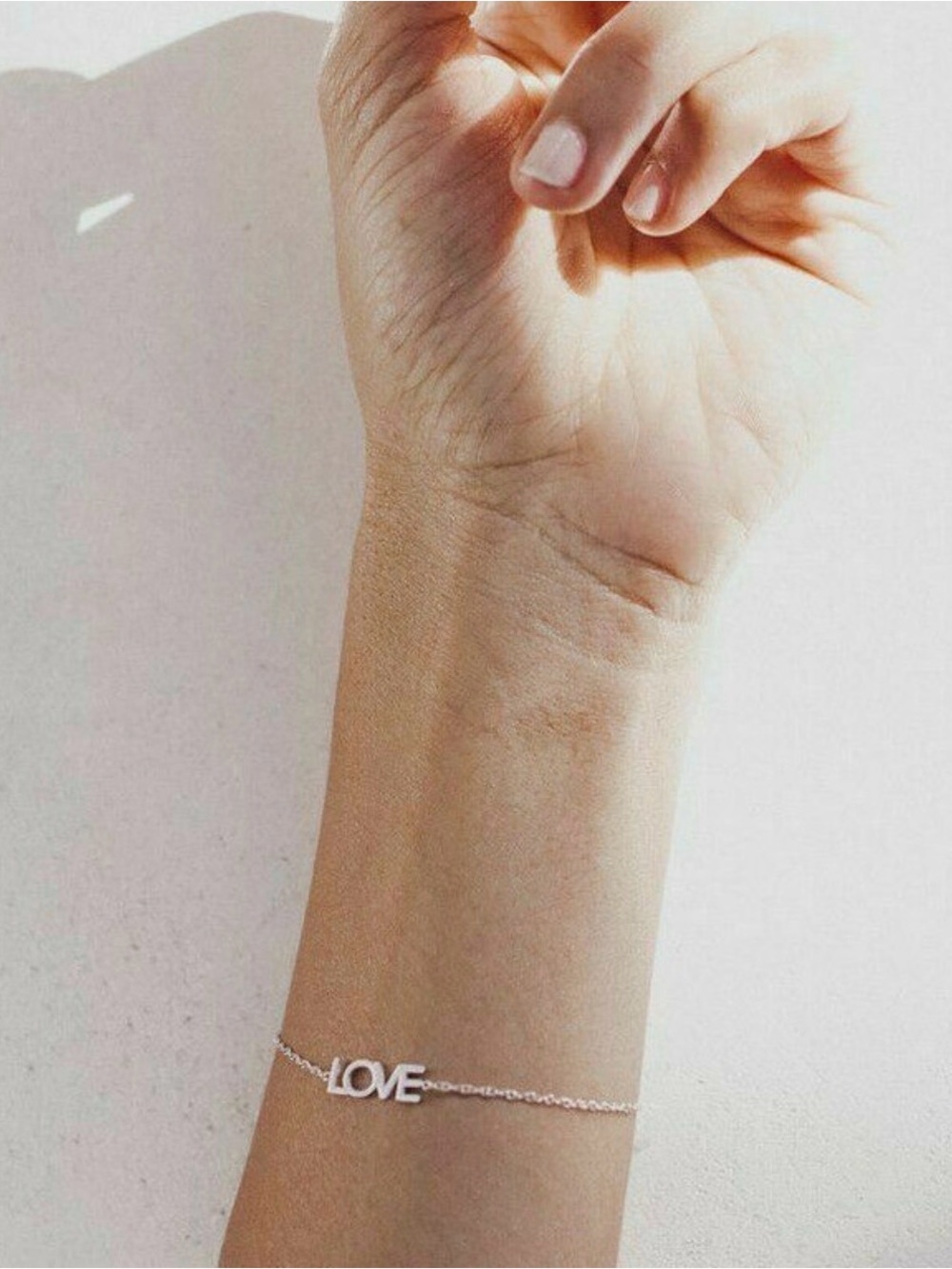 Maya Brenner 925 Silver “Love” Dainty Bracelet